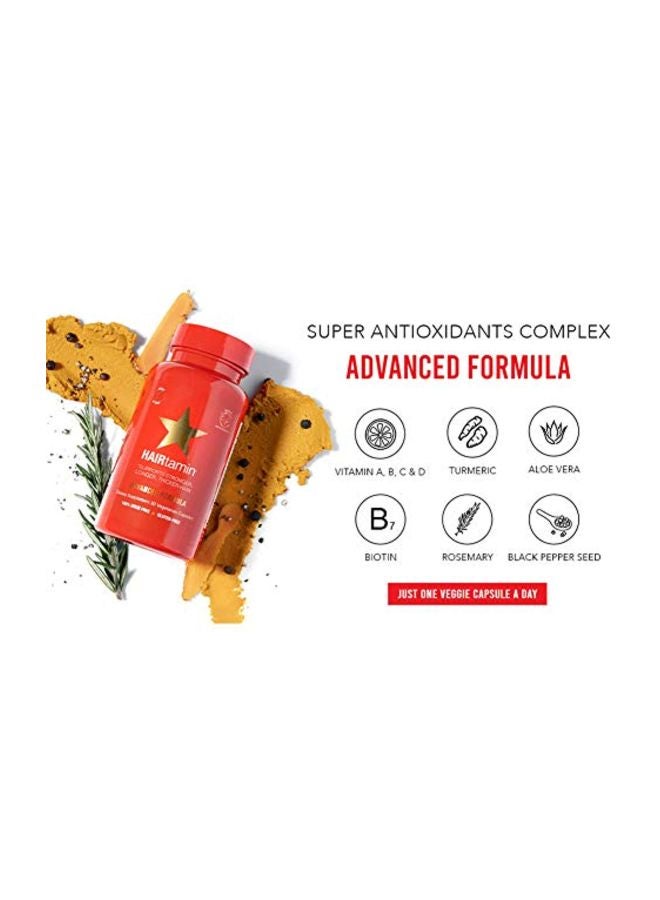 HAIRTAMIN Pack Of 3 Advanced Formula - 30 Vegetarian Capsules - Image 4
