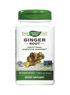 Nature's Way Pack Of  2 Ginger Root Digesteive Support - 180 Vegan Capsules 