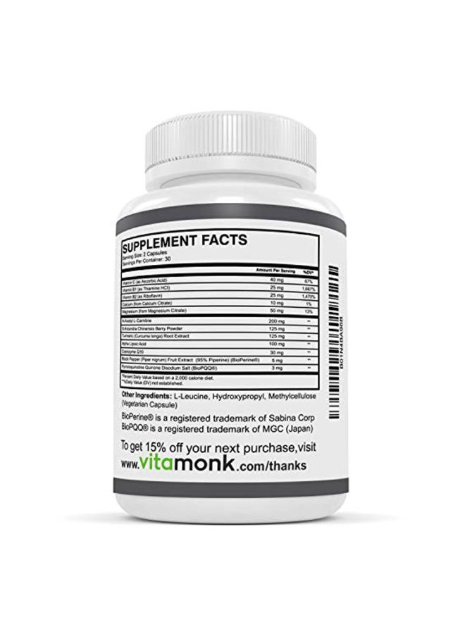 VitaMonk - Mitotrax Mitochondria Support Formula - 60 Capsules - Image 1