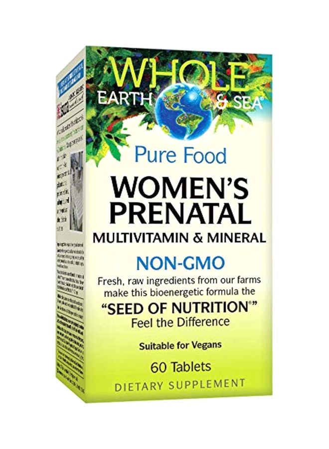 natural Factors Whole Earth And Sea Prenatal Dietary Supplement - 60 Tablets - Image 1