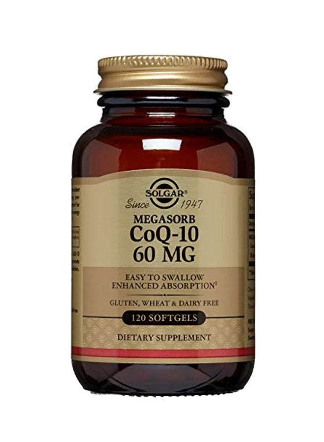 Solgar Megasorb CoQ-10 60 MG Dietary Supplement - 120 Softgels - Image 1