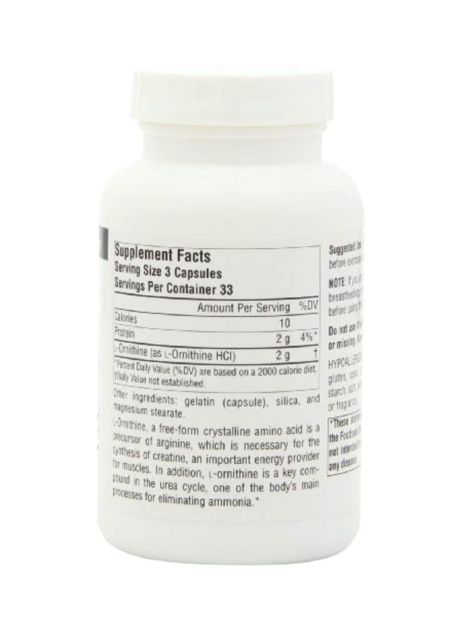 Source Naturals L-Ornithine 667 Mg - 100 Capsules - Image 3