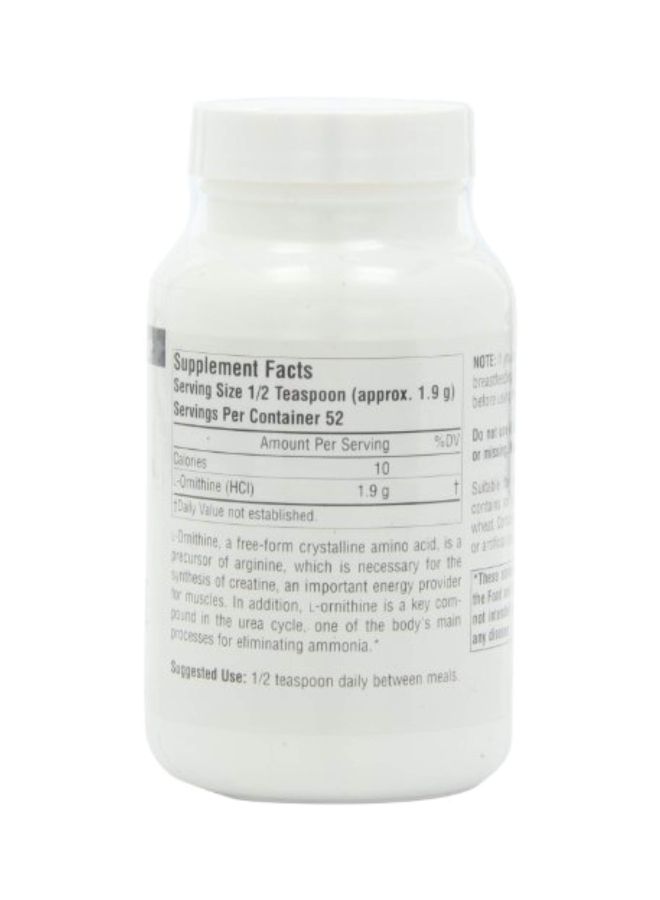 سورس ناتشورالز مكمل غذائي مسحوق إل أورنيثين بالأحماض الأمينية - Image 3
