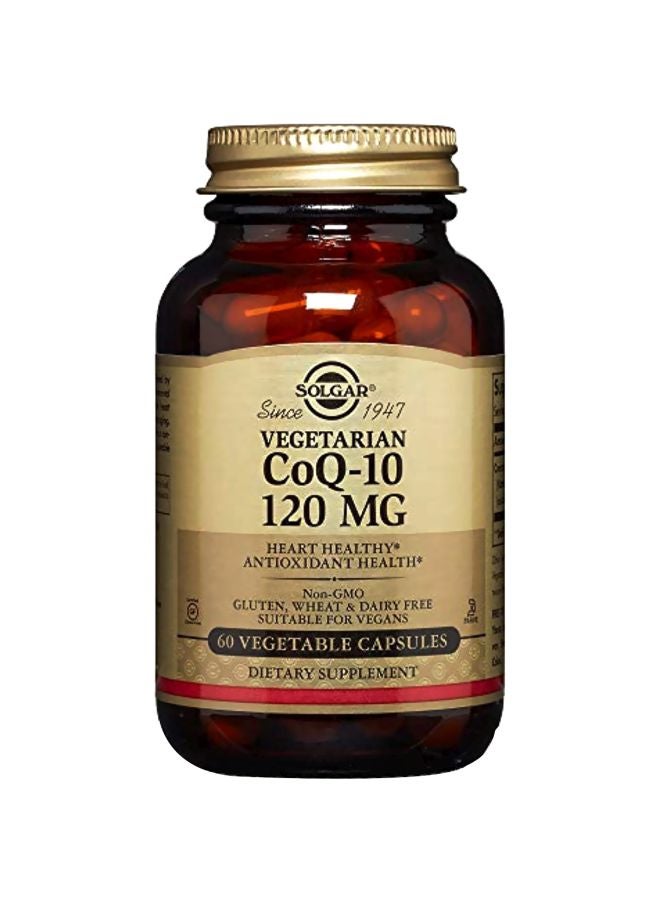 Solgar Vegetarian CoQ10 120 mg Dietary Supplement - 60 Vegetable Capsules - Image 1