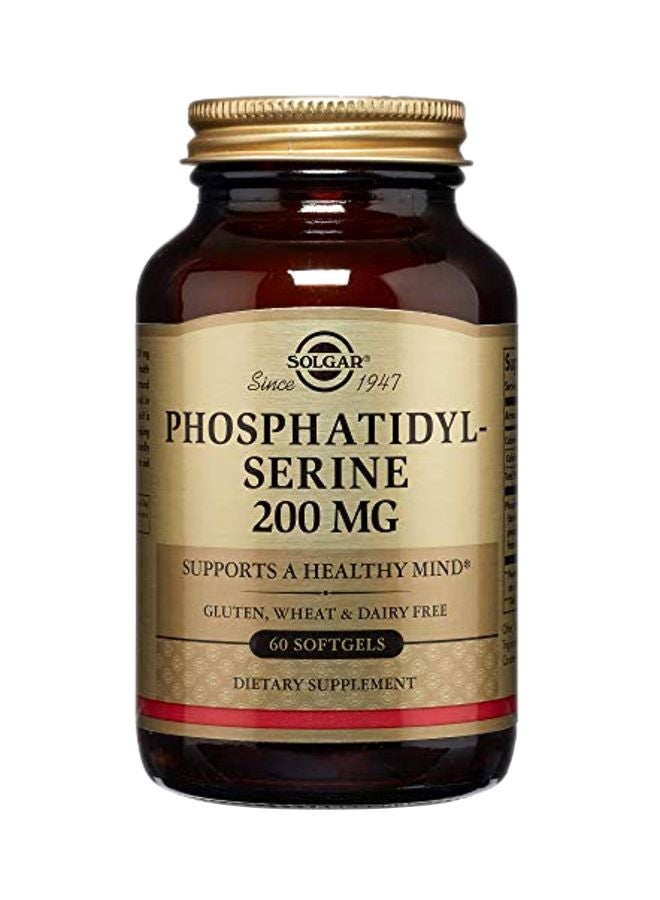 Solgar Phosphatidylserine 200 mg Dietary Supplement- 60 Softgels - Image 1