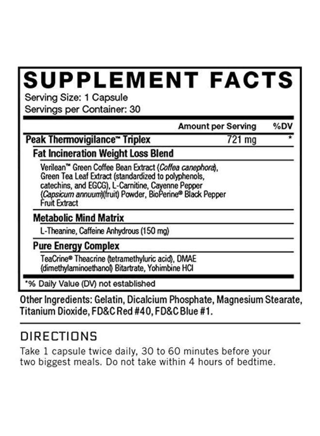فوريس فاكتور مكمل غذائي لين فاير إكس تي حارق للدهون وشديد الإصدار للحرارة - 30 كبسولة - Image 2