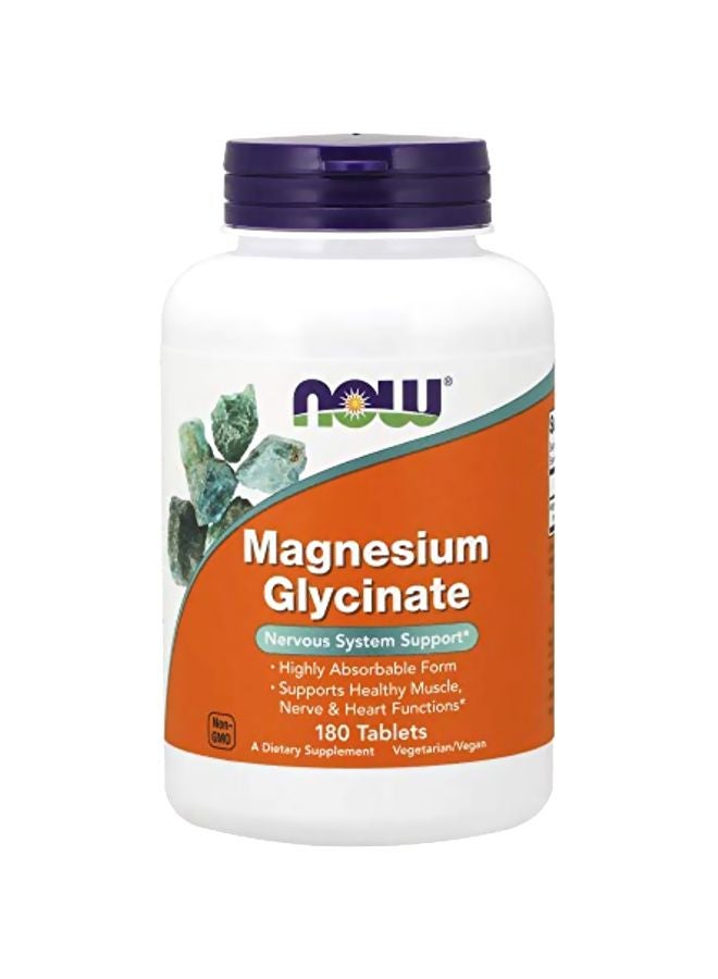 Now Foods - Magnesium Glycinate Dietary Supplement - 180 Tablets - Image 1