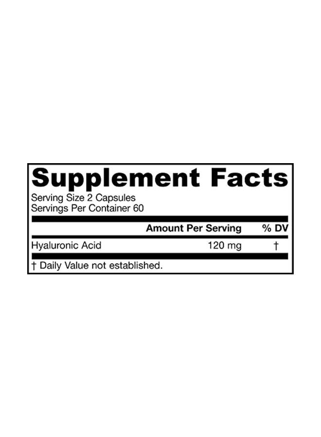 jarrow formulas Hyaluronic Acid Dietary Supplement - 120 Vegetarian Capsules - Image 2