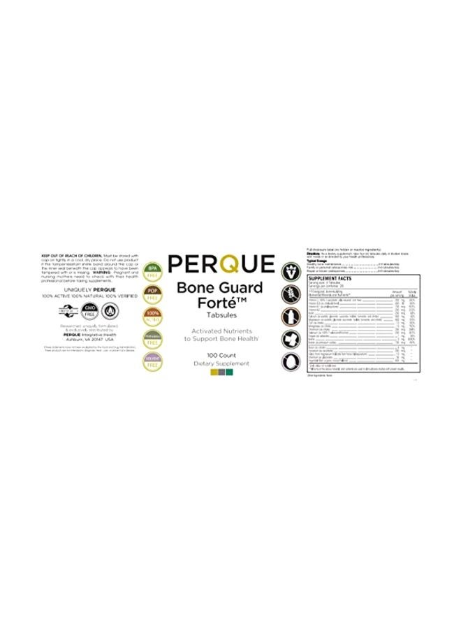 Perque Bone Guard Forte Dietary Supplement - 100 Tabsules - Image 2