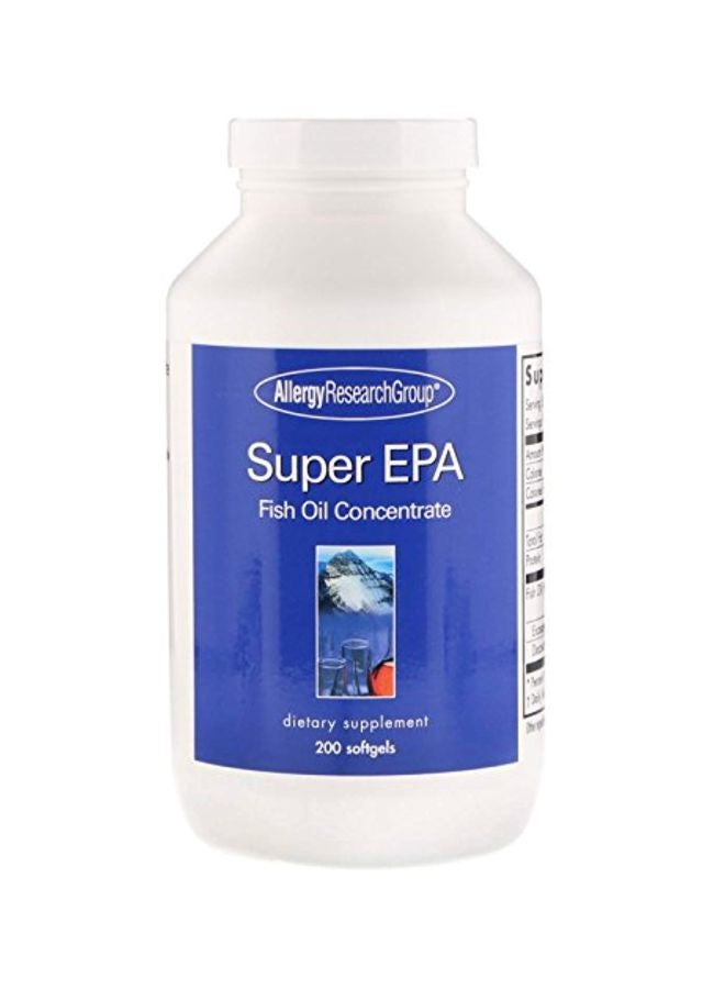اليرجي ريسيرتش جروب مكمل غذائي سوبر بزيت السمك المركز والأحماض الدهنية - 200 كبسولة هلامية - Image 1