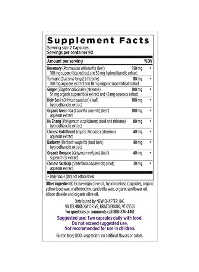 New Chapter - Zyflamend Whole Body Dietary Supplement- 180 Vegetarian Capsules - Image 1