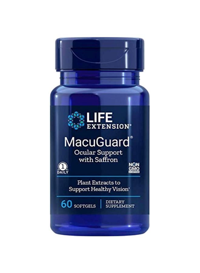 Life Extension Macu Guard Ocular Support Dietary Supplement - 60 Capsules - Image 1