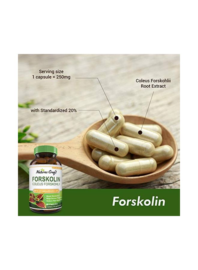 Natures Craft - Forskolin Coleus Forskohlii Supplement - 60 Capsules - Image 1