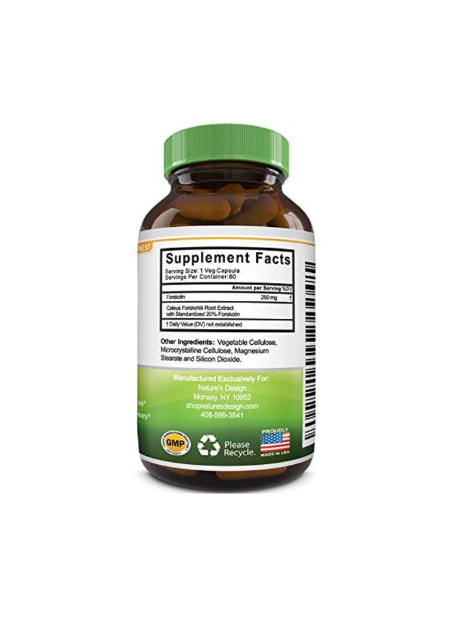 Natures Craft - Forskolin Coleus Forskohlii Supplement - 60 Capsules - Image 1