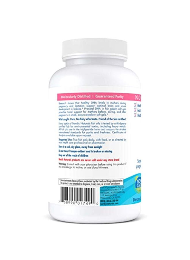NORDIC NATURALS Prenatal DHA Omega 3 400 IU Dietary Supplement 500 mg - 180 Soft Gels - Image 3