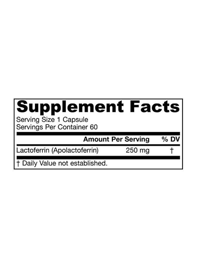 جارو فورملاز مكمل غذائي لاكوفرين لدعم وظائف الجهاز المناعي 250 مجم - 60 كبسولة - Image 2