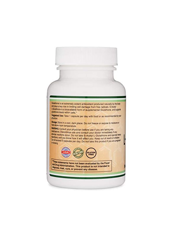 Double Wood Supplements S-Acetyl L-Glutathione - 100mg - 60 Capsules - Image 3
