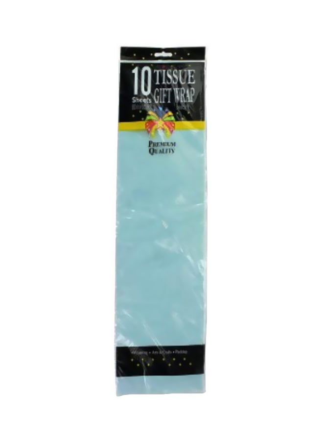 bulk buys - Pack Of 10 Gift Wrapping Tissue Paper Set Blue - Image 1