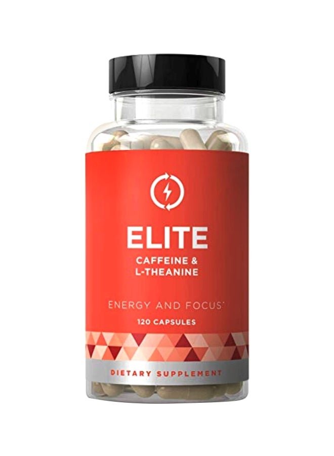 Eu Natural Elite Caffeine With L-Theanine Energy And Focus - 120 Soft Capsules  - Image 1