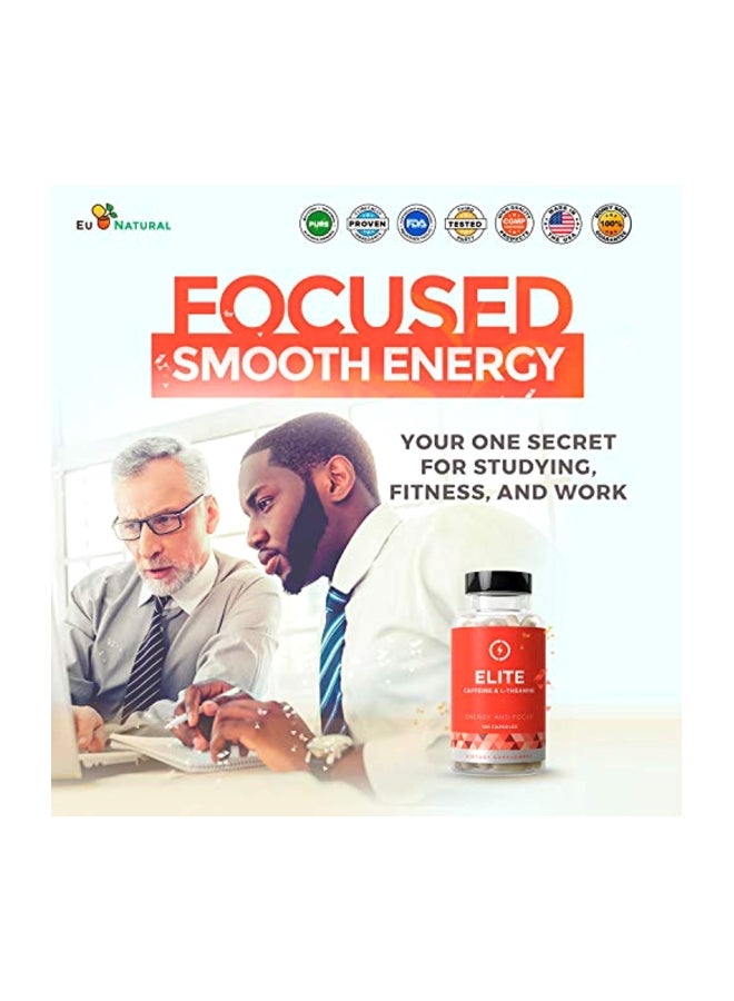 Eu Natural Elite Caffeine With L-Theanine Energy And Focus - 120 Soft Capsules  - Image 4