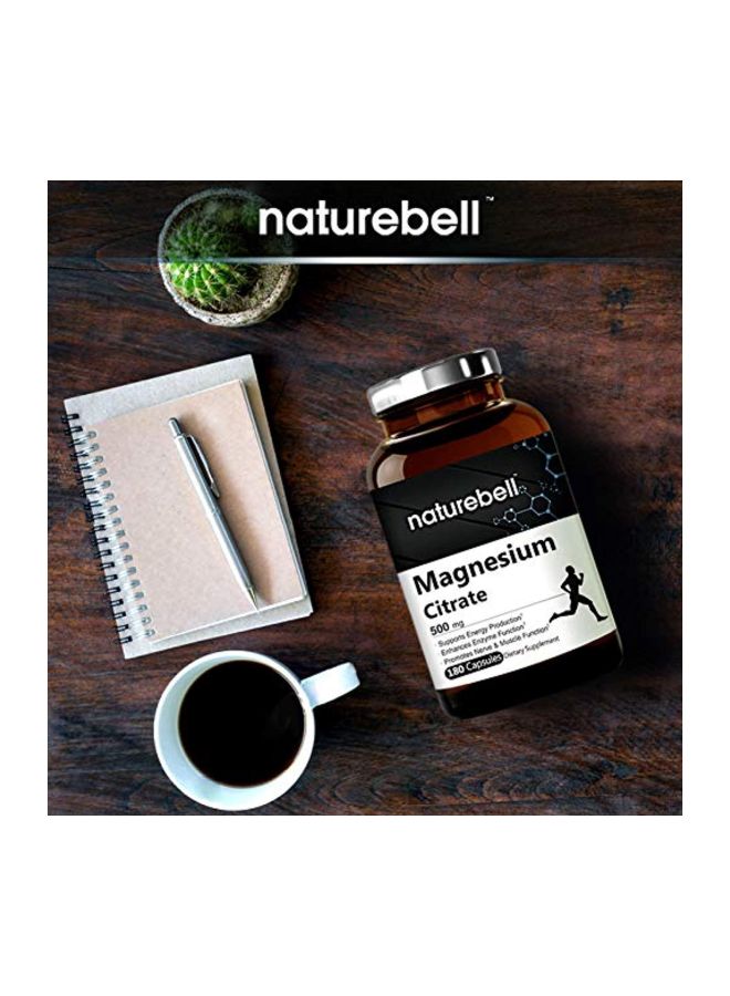 NatureBell - Pack Of 2 Magnesium Citrate Dietary Supplement 500 Mg - 180 Capsules - Image 1