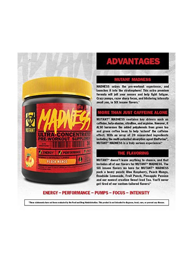 Madness Pre-Workout Supplement - Peach Mango - v1575377263/N32481188A_3