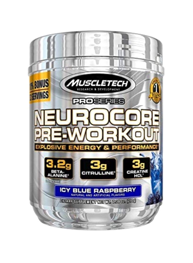 MuscleTech - Neurocore PreWorkout Icy Blue Raspberry 33 Servings 215g - Image 1