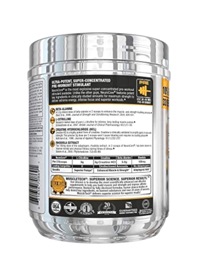 MuscleTech - Neurocore PreWorkout Icy Blue Raspberry 33 Servings 215g - Image 1