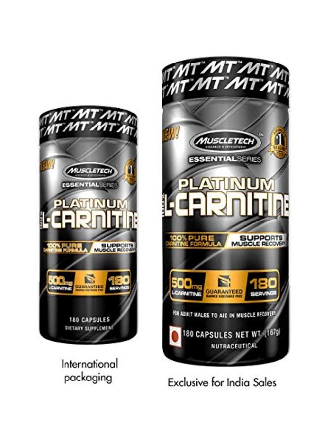 MuscleTech - Platinum L- Carnitine Unflavored Capsules - Image 1