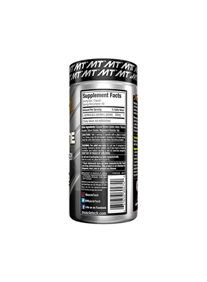 MuscleTech - Platinum L- Carnitine Unflavored Capsules - Image 1