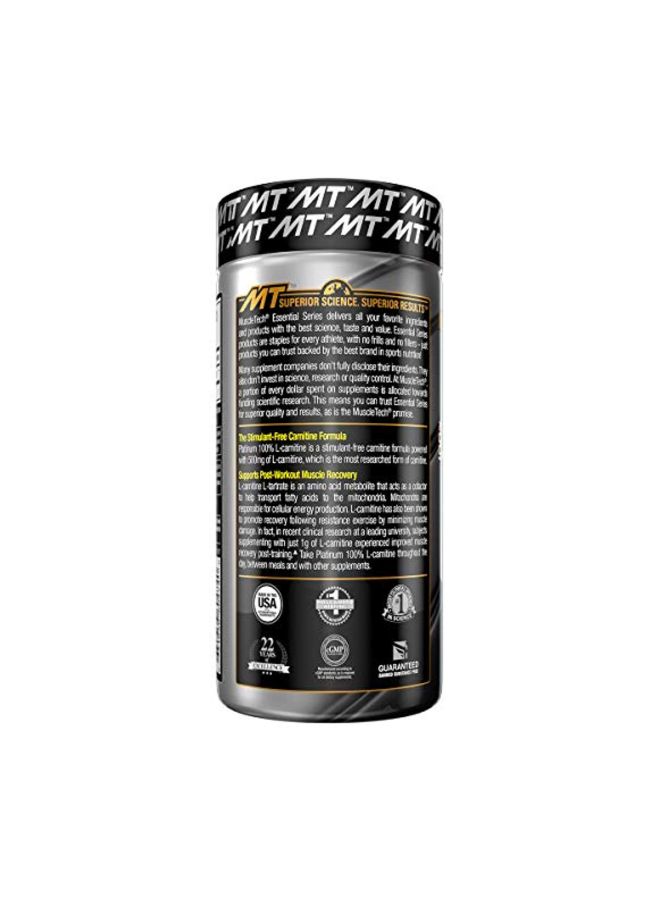 MuscleTech - Platinum L- Carnitine Unflavored Capsules - Image 1