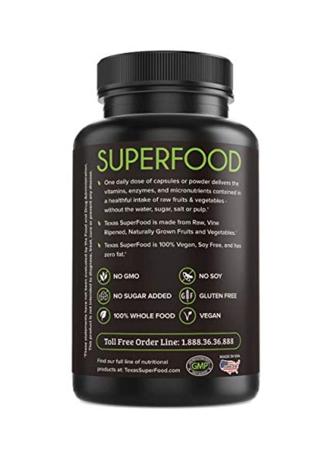 Texas SuperFood Family of Products - Whole Food Dietary Supplement - 180 Capsules - Image 1