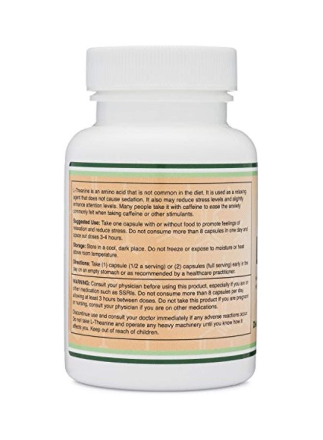Double Wood Supplements L-Theanine 200mg - 60 Capsules - Image 4