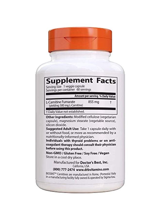 Doctor's BEST - L-Carnitine Fumarate - 60 Veggie Caps - Image 1