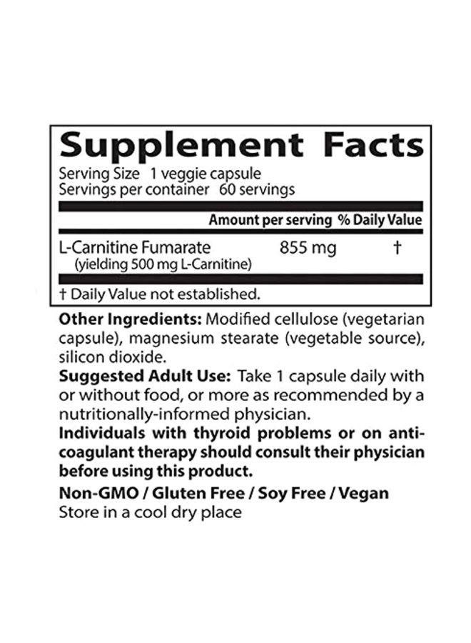Doctor's BEST - L-Carnitine Fumarate - 60 Veggie Caps - Image 1