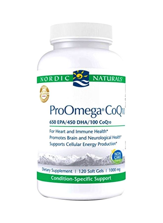 NORDIC NATURALS - ProOmega CoQ10 Dietary Supplement 1000mg - 120 Softgels - Image 1