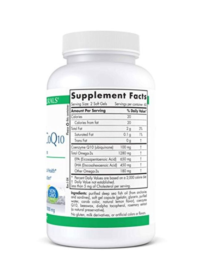 NORDIC NATURALS - ProOmega CoQ10 Dietary Supplement 1000mg - 120 Softgels - Image 1