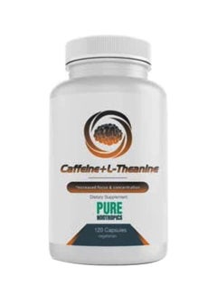 Caffeine + L-Theanine Dietary Supplement 300 mg - 120 Vegetarian Capsules