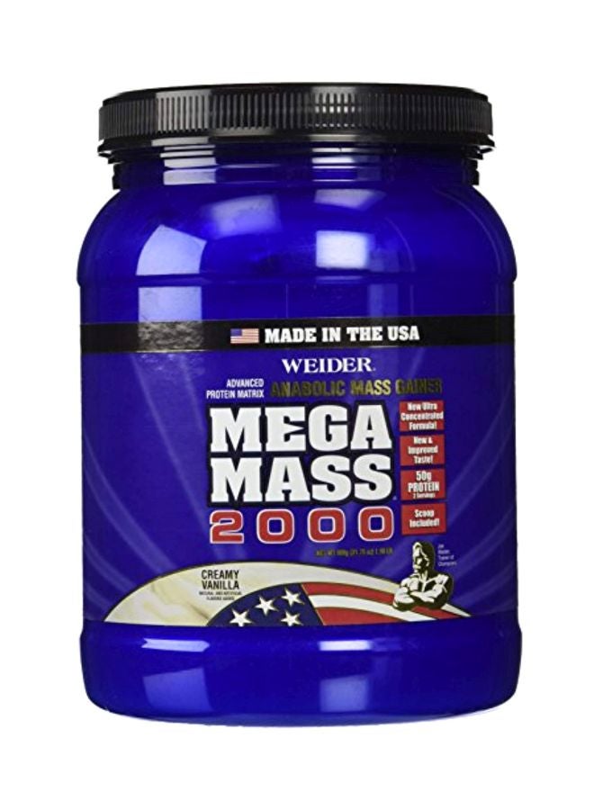 Weider - Mega Mass 2000 Creamy Vanilla Advance Protein Matrix Powder - Image 1