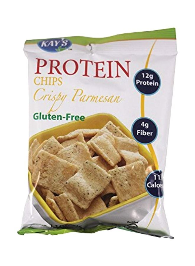 Pack Of 12 Protein Chips Crispy Parmesan Cheese