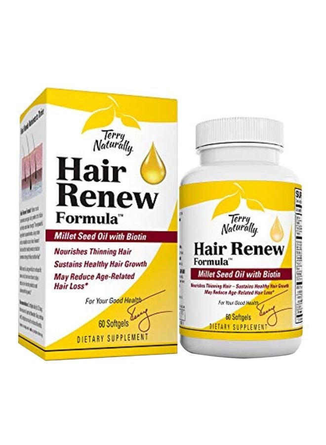 Terry Naturally 2-Piece Hair Renew Formula Dietary Supplement - 60 Softgels - Image 1