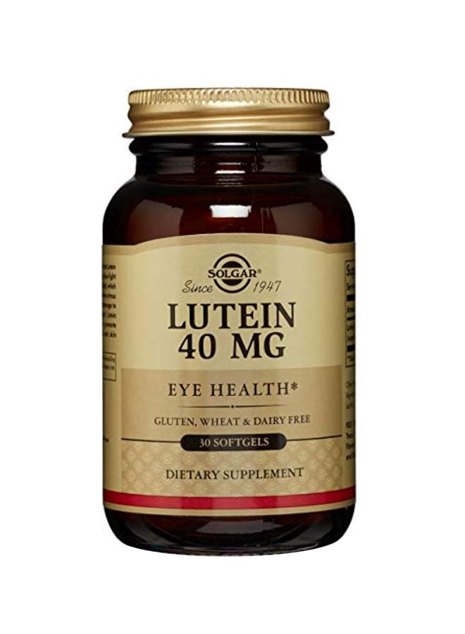 Solgar Pack Of 3 Lutein Eye Health Dietary Supplement 40mg - 30 Softgels - Image 1