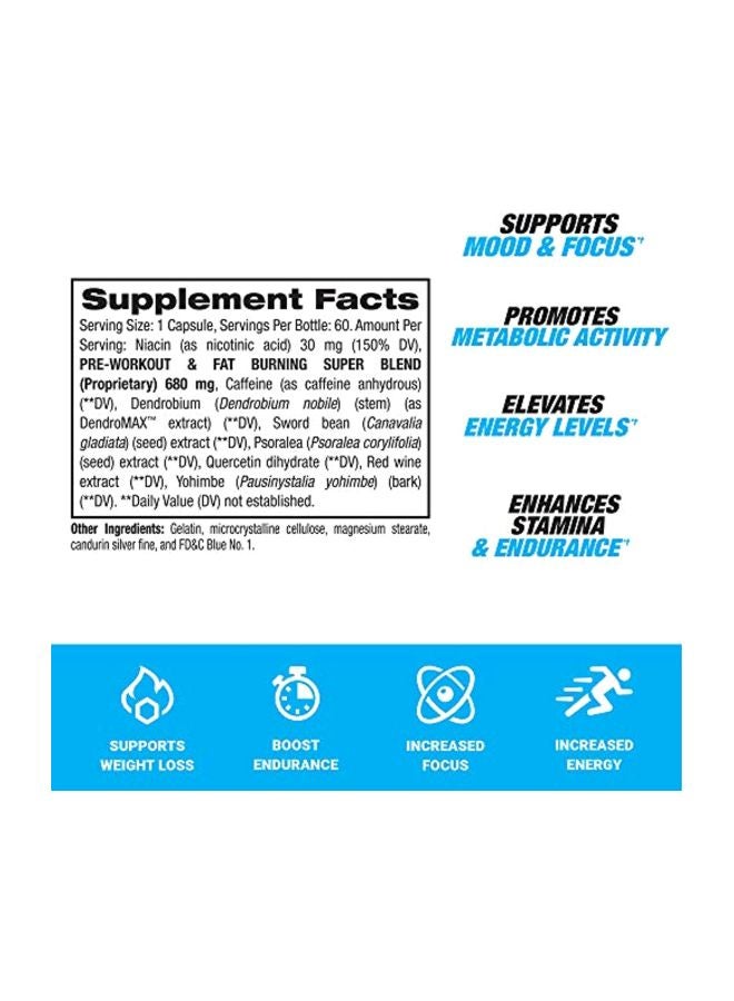BPI SPORTS - B4 Thermogenic Fat Burner 710mg - 60 Capsules - Image 1
