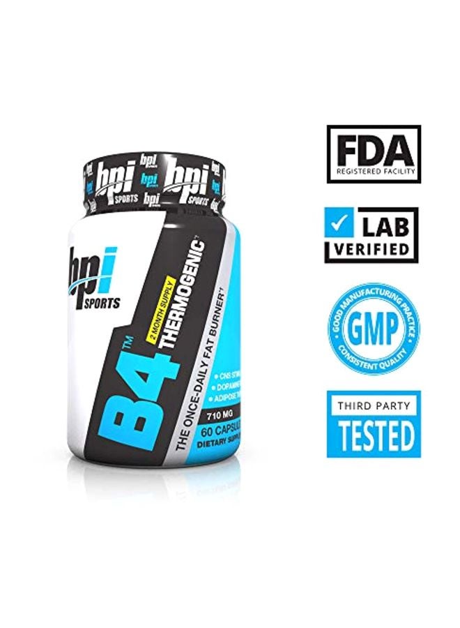 BPI SPORTS - B4 Thermogenic Fat Burner 710mg - 60 Capsules - Image 1