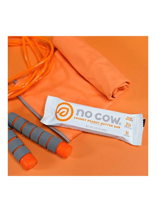 No Cow Pack Of 12 Chunky Peanut Butter Bar - Image 5