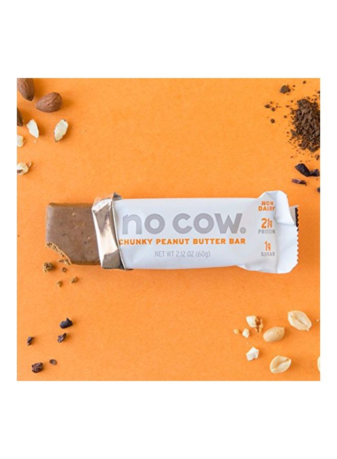 No Cow Pack Of 12 Chunky Peanut Butter Bar - Image 4