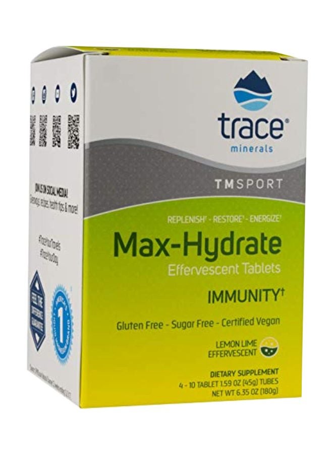 Trace Minerals Research Pack Of 4 Max Hydrate Immunity Effervescent Supplement 