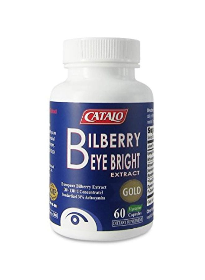 CATALO Bilberry Eye Bright Extract Dietary Supplement - 60 Capsules - Image 1
