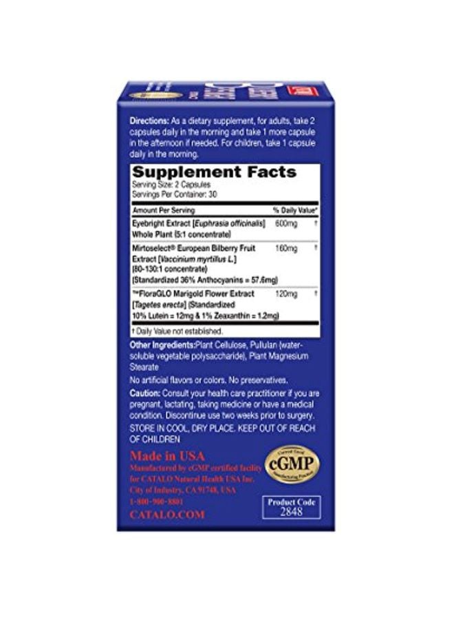 CATALO Bilberry Eye Bright Extract Dietary Supplement - 60 Capsules - Image 4