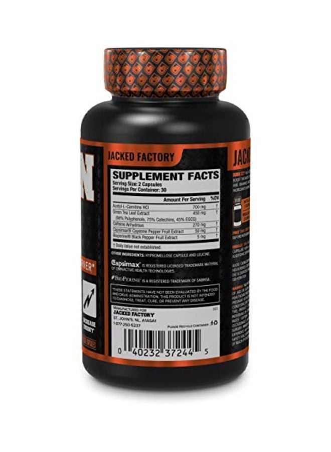 Jacked Factory - Burn-XT Thermogenic Fat Burner - 60 Veggie Capsules - Image 1
